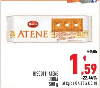 Conad Superstore BISCOTTI ATENE DORIA 500 g offerta