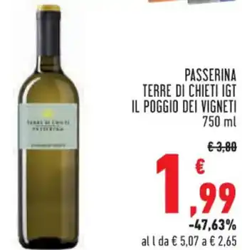 Conad Superstore PASSERINA TERRE DI CHIETI IGT IL POGGIO DEI VIGNETI 750 ml offerta