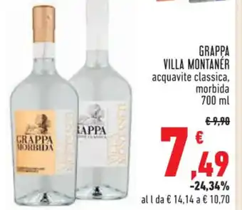 Conad Superstore GRAPPA VILLA MONTANER acquavite classica, 700 ml offerta