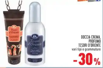 Conad Superstore DOCCIA CREMA, PROFUMO TESORI D'ORIENTE vari tipi offerta