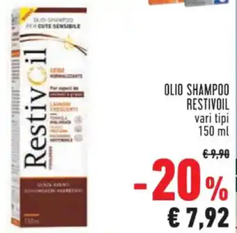 Conad Superstore OLIO SHAMPOO RESTIVOIL vari tipi 150 ml offerta