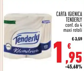 Conad CARTA IGIENICA TENDERLY conf. da 4 maxi rotoli offerta
