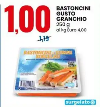 Eurospin BASTONCINI GUSTO GRANCHIO 250 g offerta