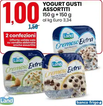 Eurospin YOGURT GUSTI ASSORTITI 150 g + 150 g offerta