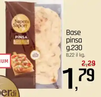 Famila Superstore Saperdi Sapori Base pinsa g 230 offerta