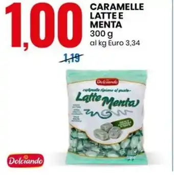Eurospin CARAMELLE LATTE E MENTA 300 g offerta