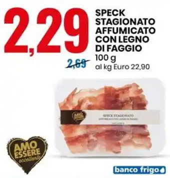 Eurospin SPECK STAGIONATO AFFUMICATO CON LEGNO DI FAGGIO 100 g offerta