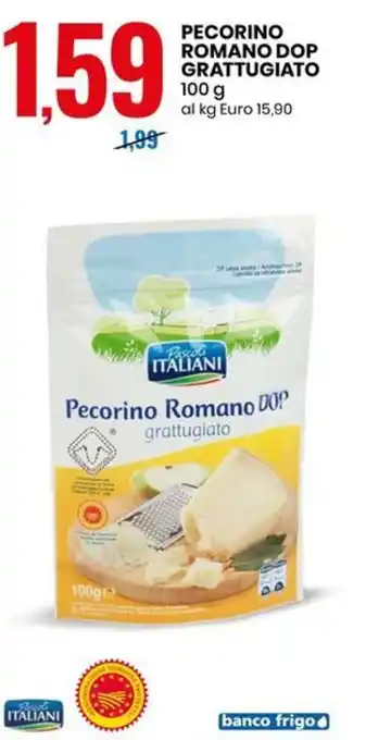 Eurospin PECORINO ROMANO DOP GRATTUGIATO 100 g offerta