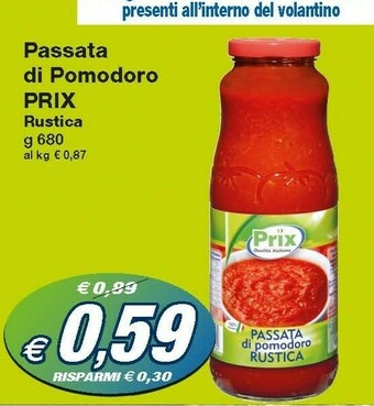 Prix Quality Prix Passata Di Pomodoro offerta