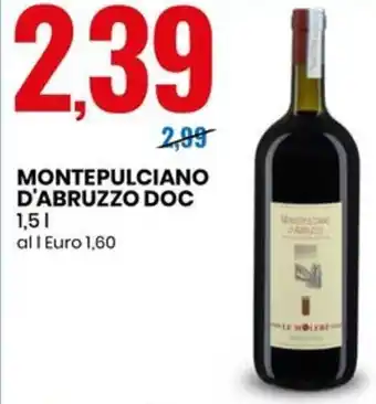 Eurospin MONTEPULCIANO D'ABRUZZO DOC 1,5 L offerta