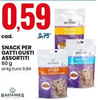 SNACK PER GATTI GUSTI ASSORTITI 60 g