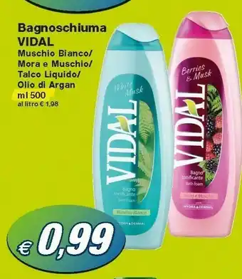 Prix Quality Vidal Bagnoschiuma Muschio Bianco 500 Ml offerta