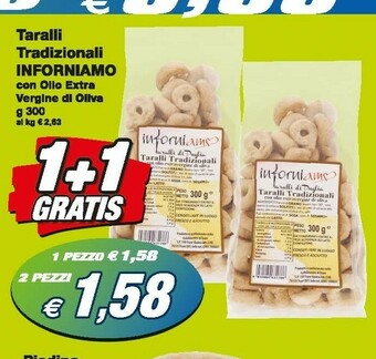 Prix Quality Inforniamo Taralli Tradizionali Con Olio Extra Vergine Di Oliva 300g offerta