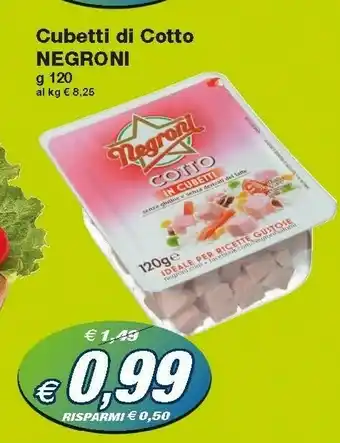 Prix Quality Negroni Cubetti Di Cotto 120 G(ml) offerta