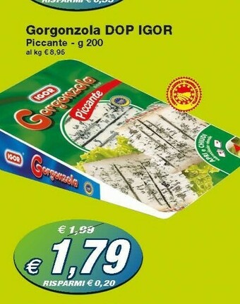 Prix Quality Igor Gorgonzola Dop offerta