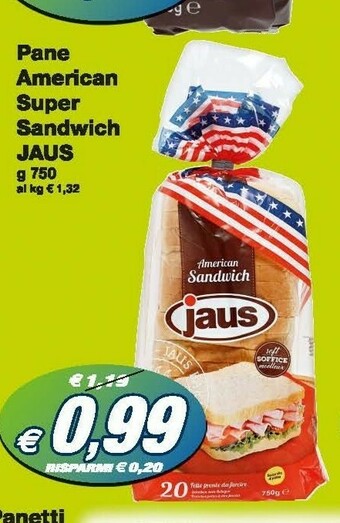 Prix Quality Jaus American Sandwich 750 G(ml) offerta