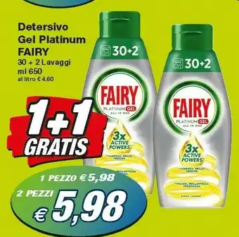 Prix Quality Fairy Detersivo Gel Platinum 650 Ml offerta