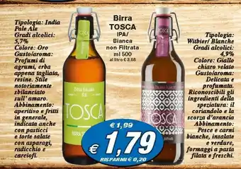 Prix Quality Tosca - Birra Italiana Blanche 500 g(ml) offerta