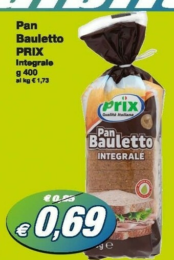 Prix Quality Mulino Bianco Prix - Pan Bauletto Integrale 400 G(ml) offerta