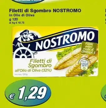 Prix Quality Nostromo Filetti Di Sgombro Al Naturale 120 G(ml) offerta