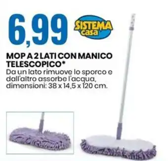 Eurospin MOP A 2 LATI CON MANICO TELESCOPICO offerta