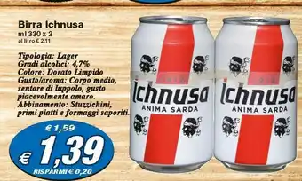 Prix Quality Ichnusa Birra offerta