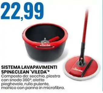 Eurospin SISTEMA LAVAPAVIMENTI SPIN&CLEAN 'VILEDA offerta