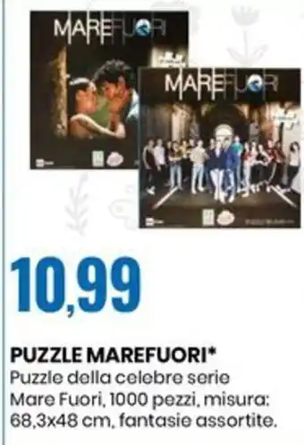 Eurospin PUZZLE MAREFUORI Puzzle della celebre serie Mare Fuori, 1000 pezzi, misura: 68,3x48 cm, offerta
