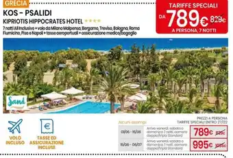 Eurospin GRECIA KOS-PSALIDI KIPRIOTIS HIPPOCRATES HOTEL offerta