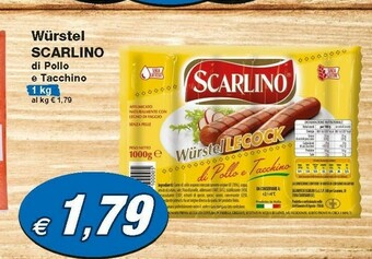 Prix Quality Scarlino - Würstel Lecock Di Pollo 1000 G(ml) offerta