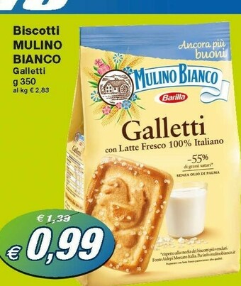 Prix Quality Mulino Bianco Mulino Bianco - Galletti 350 g(ml) offerta