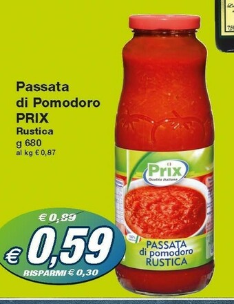 Prix Quality Prix Passata Di Pomodoro offerta