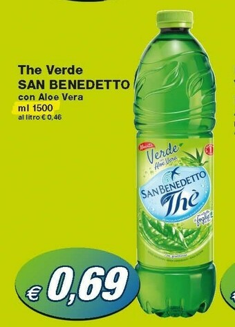 Prix Quality San Benedetto The Verde Con Aloe Vera 1500 G(ml) offerta