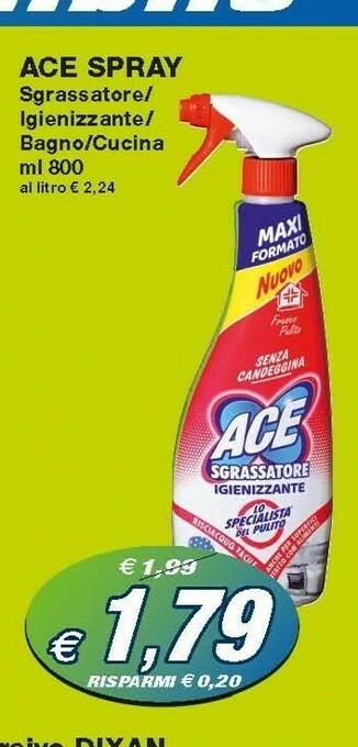 Prix Quality Ace Spray Sgrassatore offerta