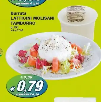 Prix Quality Tamburro Burrata Latticini Molisani offerta