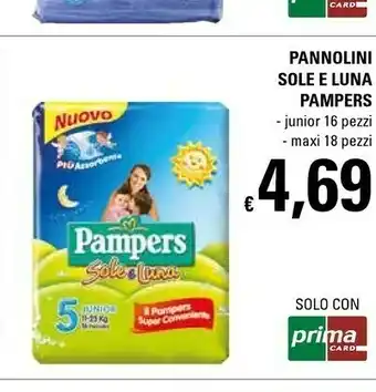 Pampers Pannolini Sole E Luna Junior 16 Pezzi/ Maxi 18 Pezzi