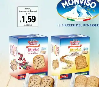 Basko Monviso - Biscotto Salute Con Mirtilli 300 G(ml) offerta