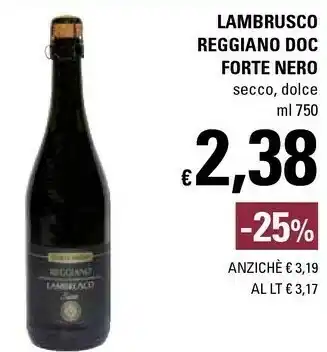 Basko Forte Nero Lambrusco Reggiano Doc Secco offerta