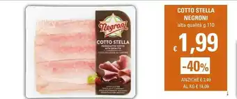 Basko Negroni Cotto Stella Prosciutto Cotto Alta Qualità 110 G(ml) offerta