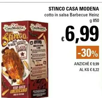 Basko Casa Modena Stinco Cotto In Salsa Barbecue Heinz offerta