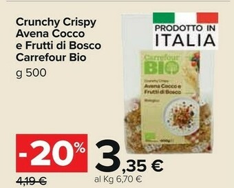 Carrefour Bio - Crunchy Crispy Avena Cocco E Frutti Di Bosco