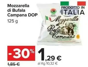 Carrefour Market Mozzarella Di Bufala Campana DOP 125 G offerta