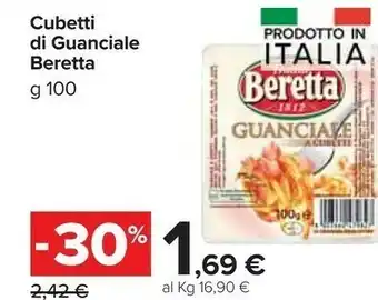 Carrefour Market Beretta Cubetti Di Guanciale 100g offerta