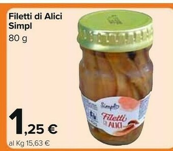 Carrefour Market Simpl Filetti Di Alici offerta