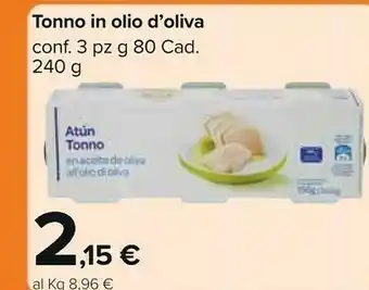 Carrefour Market Tonno In Olio D'oliiva offerta