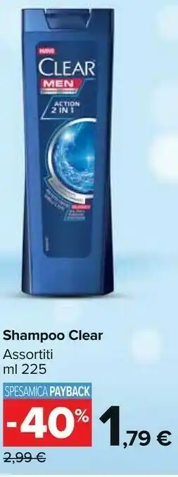 Carrefour Market Clear Men Shampoo offerta