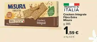 Carrefour Market Misura Fibrextra Crackers Integrali 385 G(ml) offerta