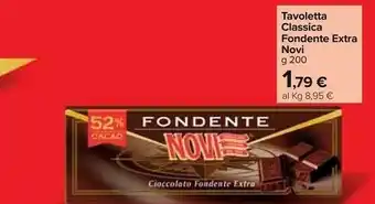 Carrefour Market Novi Tavoletta Classica Fondente Extra offerta