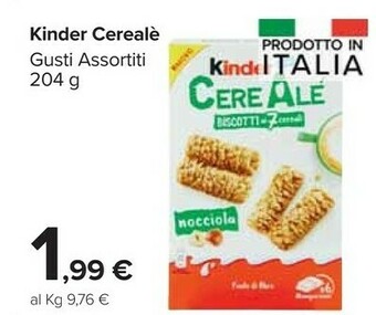 Carrefour Market Ferrero Kinder Cereali offerta