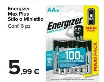 Carrefour Market Energizer Max Plus Stilo offerta
